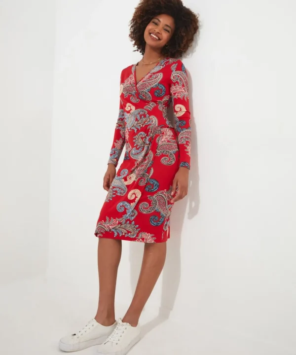 Shop Women's Collection | Vintage & Retro Dresses | Midi Dresses | Dresses | Sale Dresses | Top Picks | Top Picks | Top Picks | Women's | Women's Joe Browns Alicia Wrap Jersey Dress Red