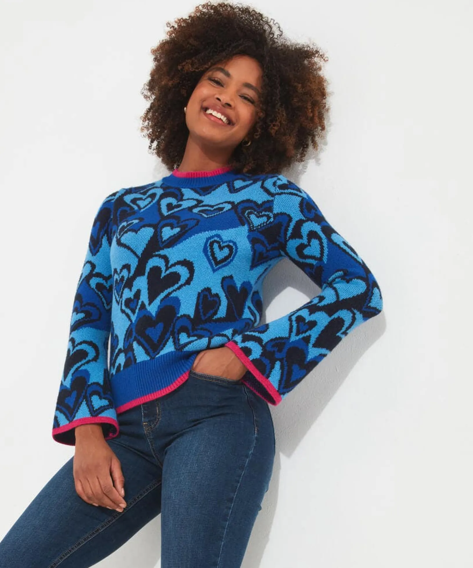 all_heart_jumper_0.webp Shop Women's Collection | Cardigans & Coatigans | Top Picks | Top Picks Joe Browns All Heart Jumper Blue