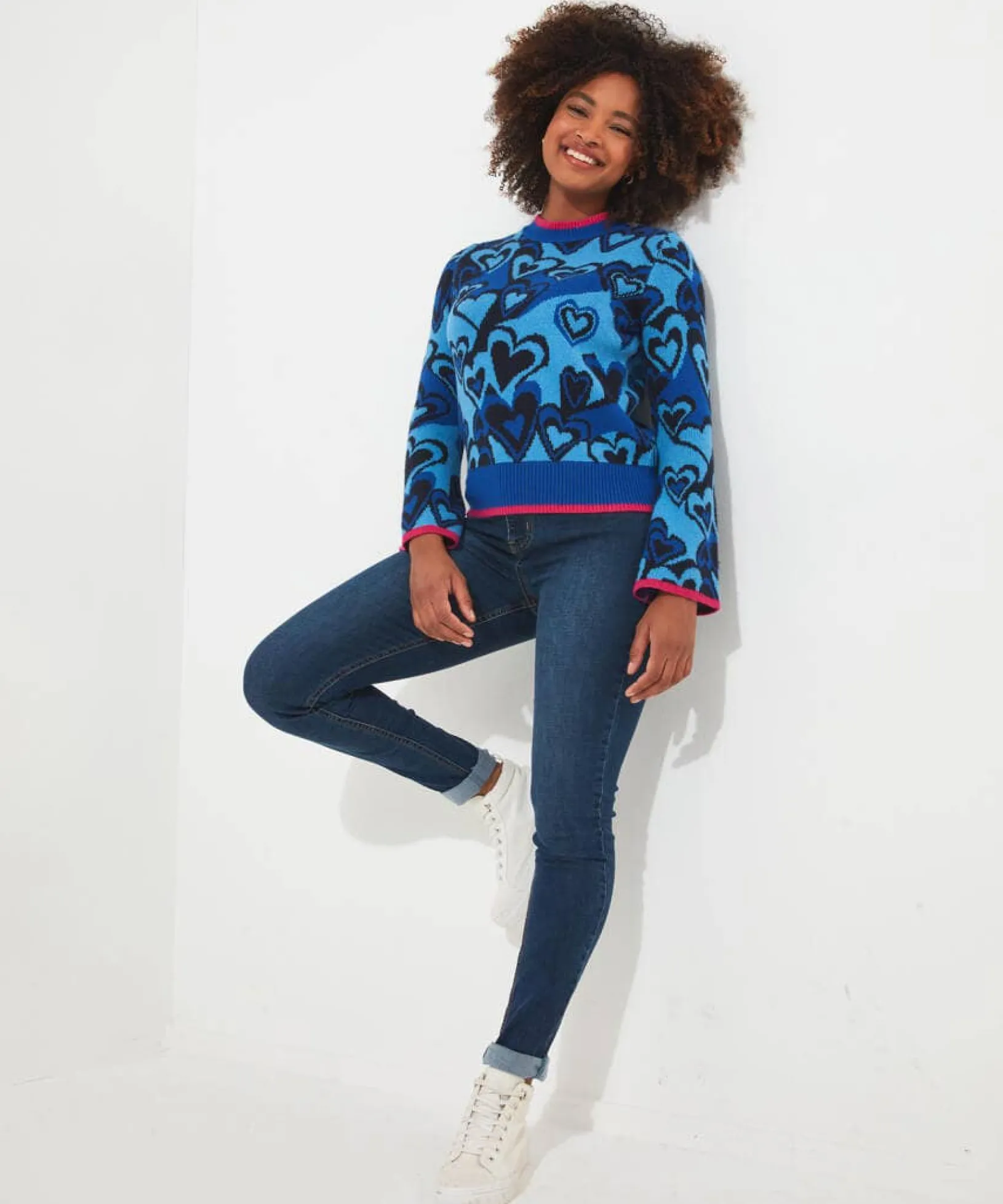 all_heart_jumper_3.webp Shop Women's Collection | Cardigans & Coatigans | Top Picks | Top Picks Joe Browns All Heart Jumper Blue