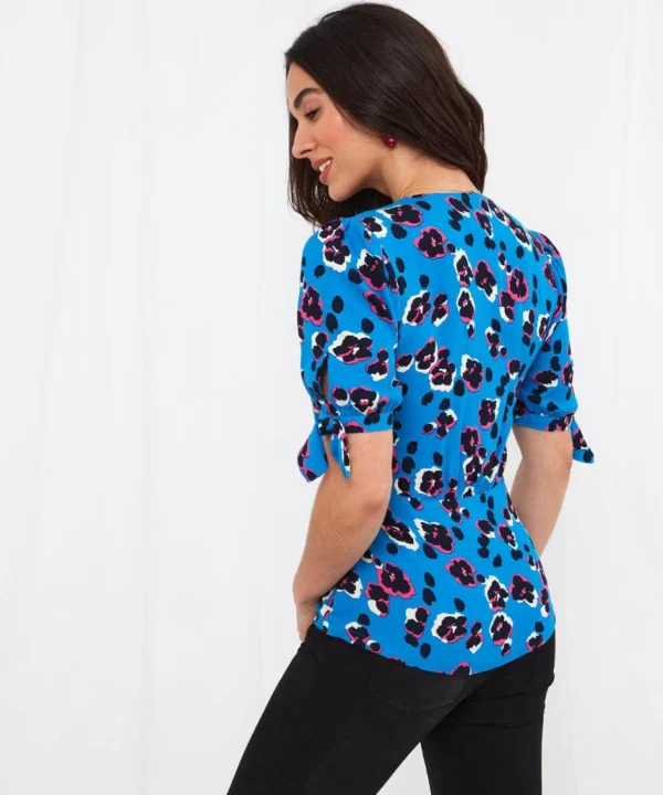 Sale Tops, Tunics & Blouses | Women's Joe Browns Alluring Animal Blouse Blue