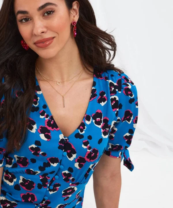 Sale Tops, Tunics & Blouses | Women's Joe Browns Alluring Animal Blouse Blue
