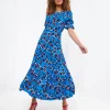 Sale Dresses | Women's Joe Browns Alluring Animal Dress Blue