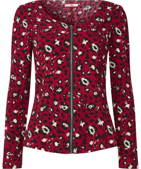Sale Tops, Tunics & Blouses | Women's Joe Browns Amazing Animal Zip Top Red