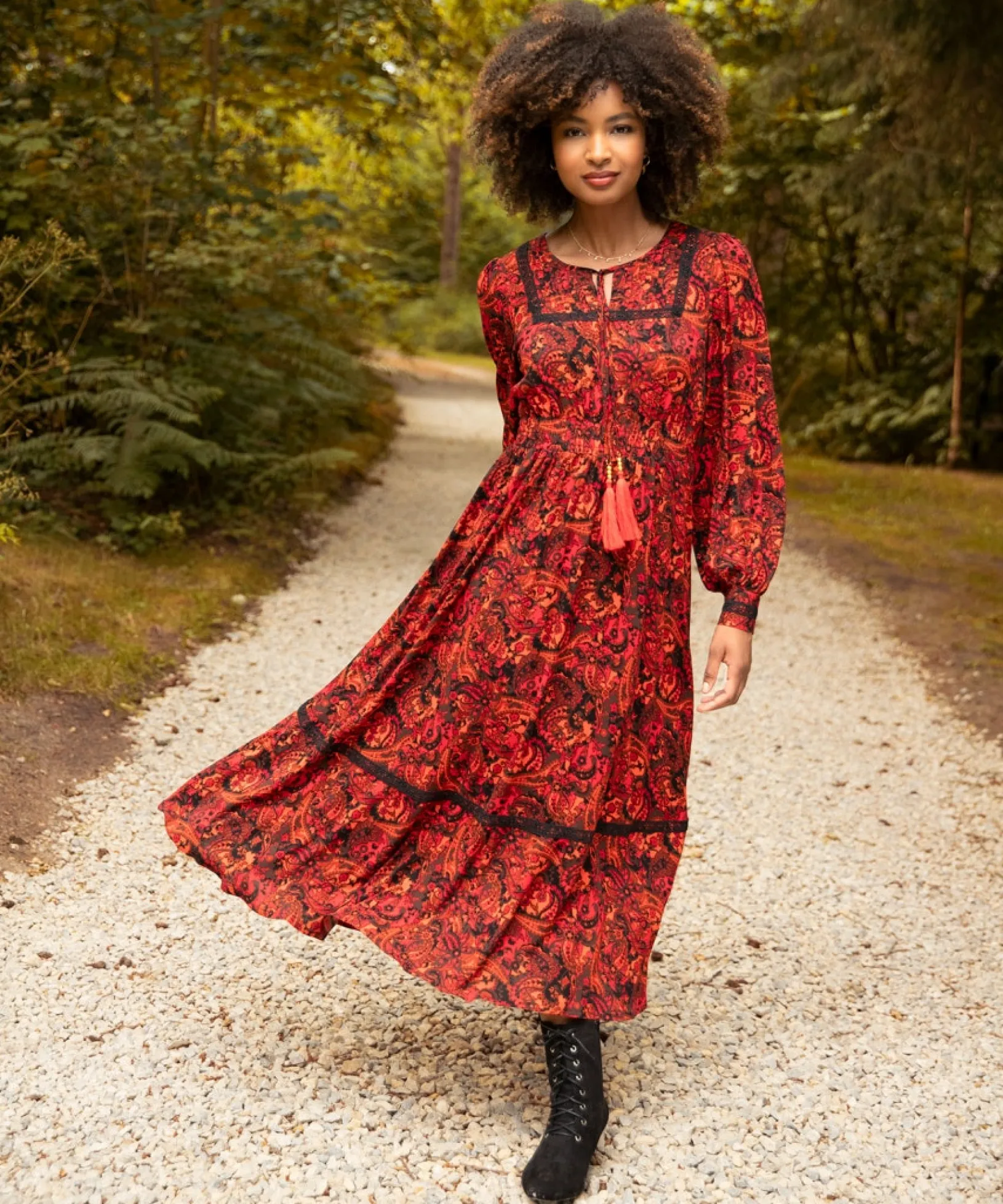 autumn_vibes_paisley_dres_2.webp Shop Women's Collection | Maxi Dresses | Boho Dresses | Dresses | Sale Dresses | Top Picks | Top Picks | Top Picks | Women's | Women's Joe Browns Autumn Vibes Paisley Dress Multi