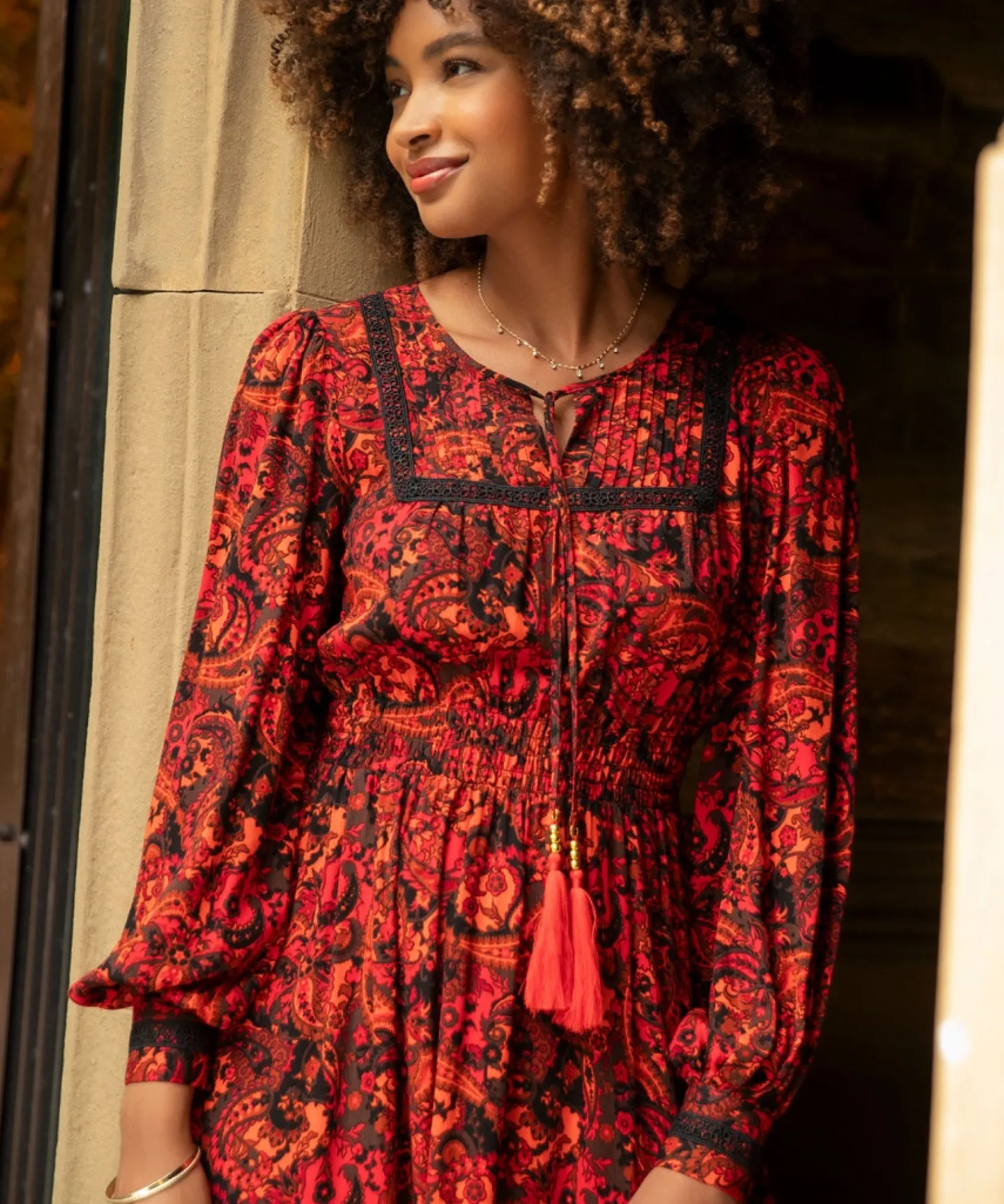 autumn_vibes_paisley_dres_6.webp Shop Women's Collection | Maxi Dresses | Boho Dresses | Dresses | Sale Dresses | Top Picks | Top Picks | Top Picks | Women's | Women's Joe Browns Autumn Vibes Paisley Dress Multi