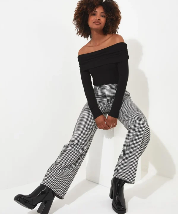 Shop Women's Collection | Tops, Tunics & Blouses | Top Picks | Women's Joe Browns Bardot Jersey Top Black / Orange