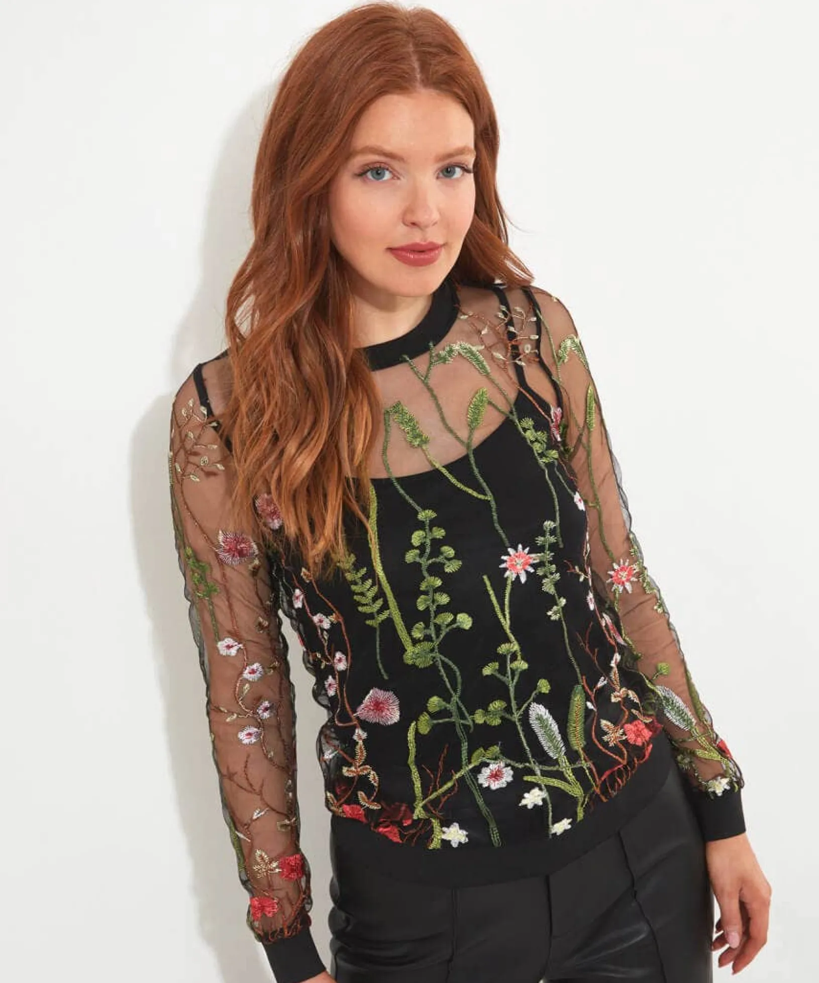 beautiful_embroidered_top_0-1.webp Tops, Tunics & Blouses | Sale Tops, Tunics & Blouses | Women's | Women's Joe Browns Beautiful Embroidered Top with Cami Black