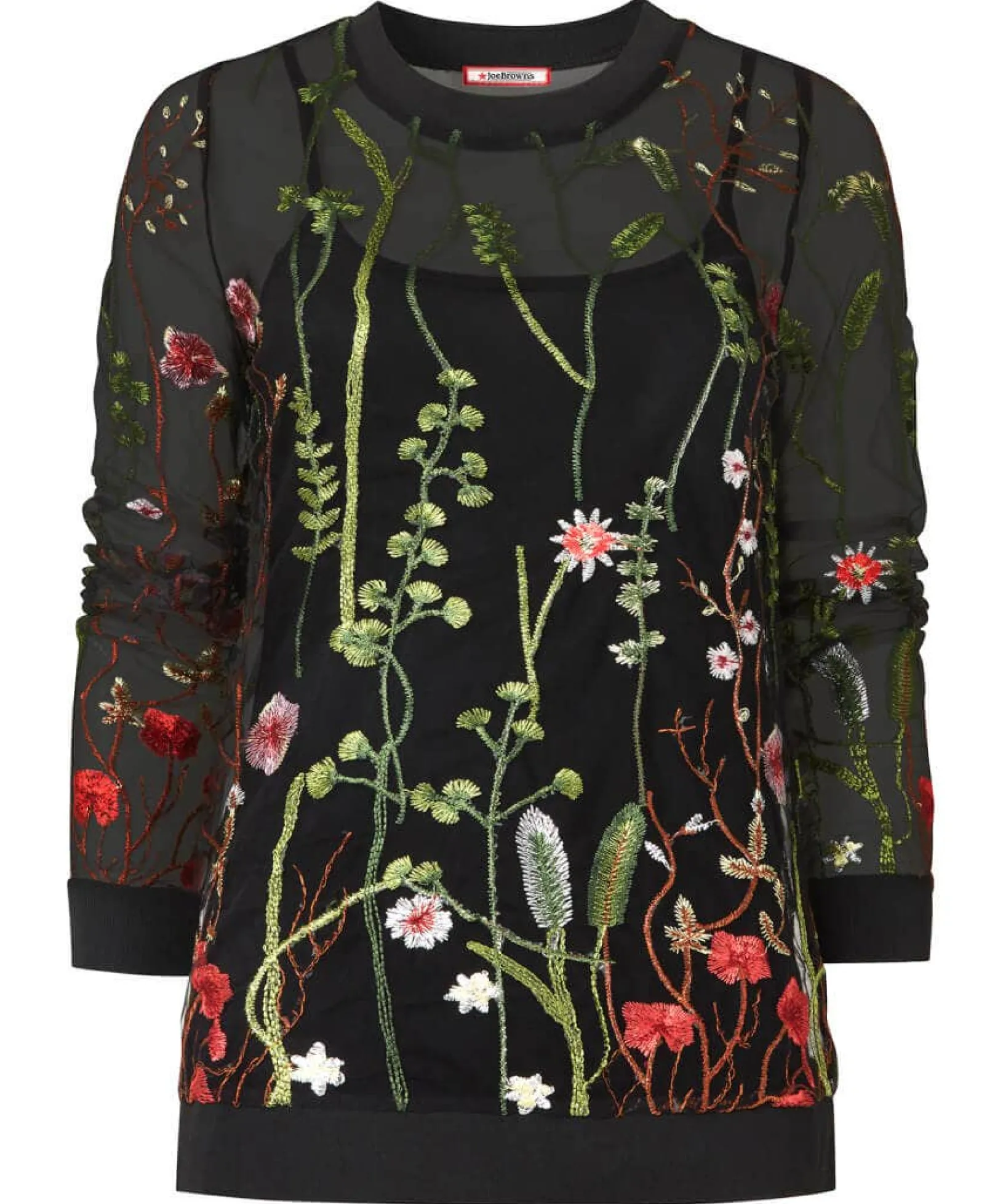 beautiful_embroidered_top_1-1.webp Tops, Tunics & Blouses | Sale Tops, Tunics & Blouses | Women's | Women's Joe Browns Beautiful Embroidered Top with Cami Black