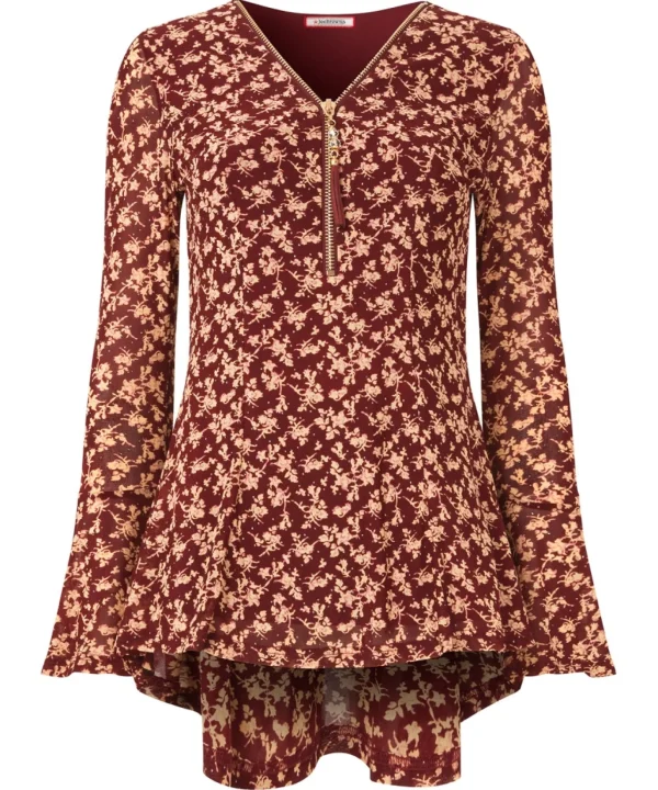 Shop Women's Collection | Tops, Tunics & Blouses | Sale Tops, Tunics & Blouses | Top Picks | Women's | Women's Joe Browns Beautiful Zip Top Berry