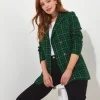 Waistcoats | Coats & Jackets | Shop Blazers | Sale Coats & Jacket | Women's | Women's | Women's | Women's Joe Browns Beautifully Bold Check Jacket Green