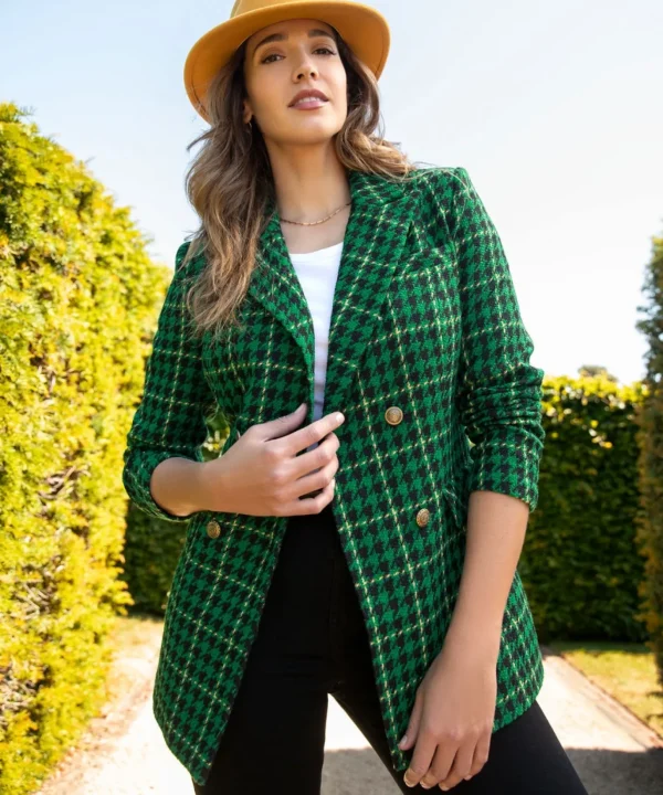 Waistcoats | Coats & Jackets | Shop Blazers | Sale Coats & Jacket | Women's | Women's | Women's | Women's Joe Browns Beautifully Bold Check Jacket Green