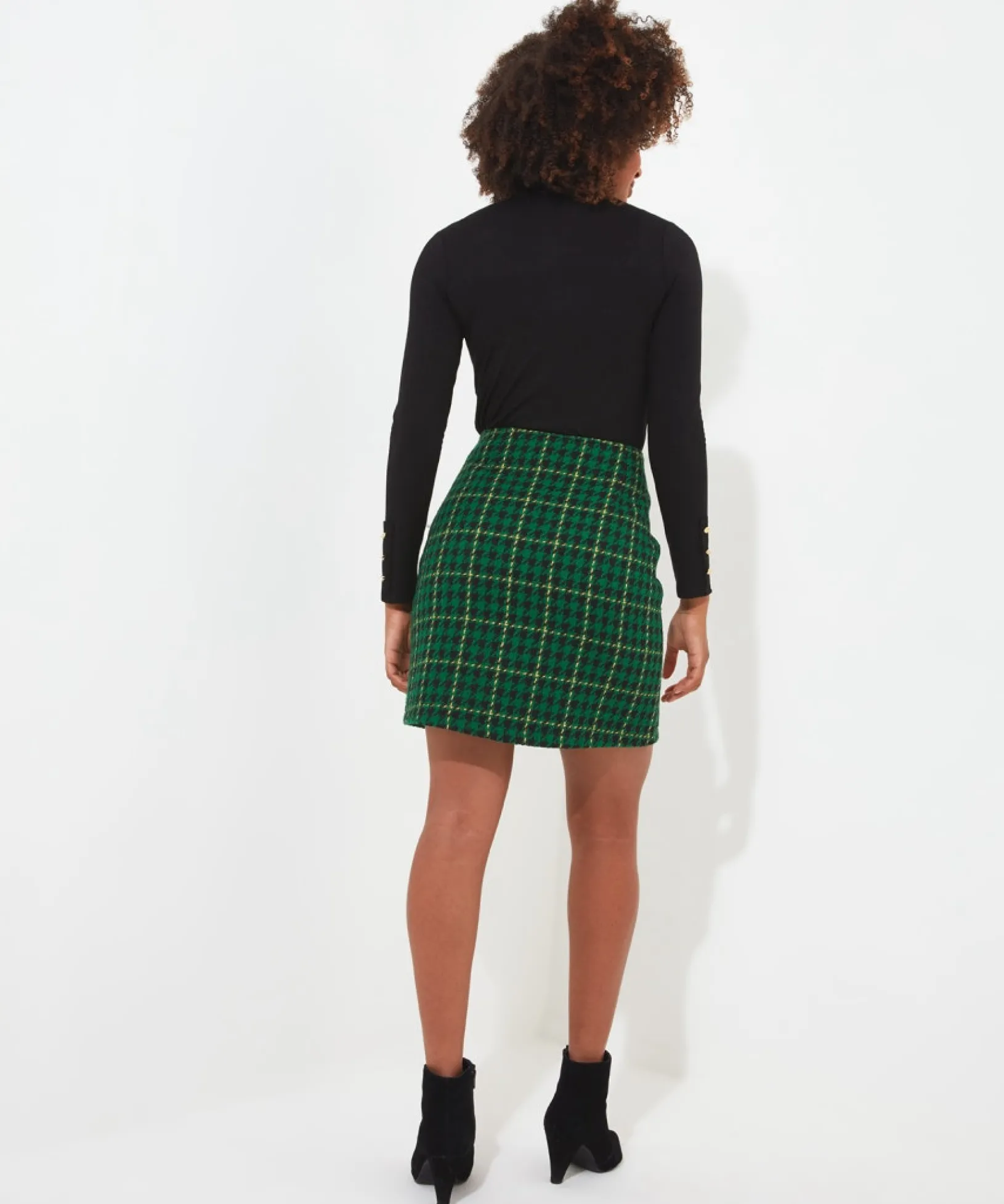 beautifully_bold_check_sk_5.webp Shop Women's Collection | Skirts | Sale Skirts | Top Picks | Women's | Women's Joe Browns Beautifully Bold Check Skirt Green