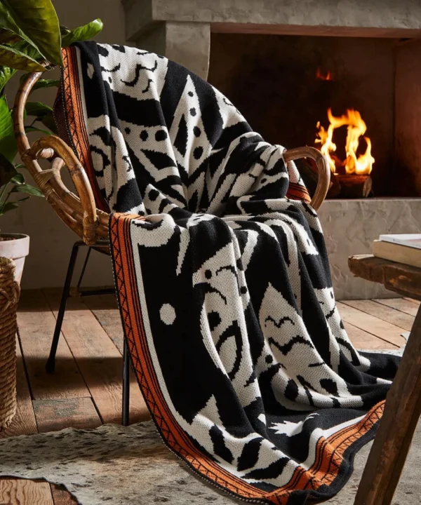 Living Room | Bedroom | Endless Sunsets | Floral Décor | Nature Décor | Cushions & Throws | Gifts | Home | Home | Home | Home | Home | Home | Women's Joe Browns Beautifully Geo Reversible Knitted Throw Mono