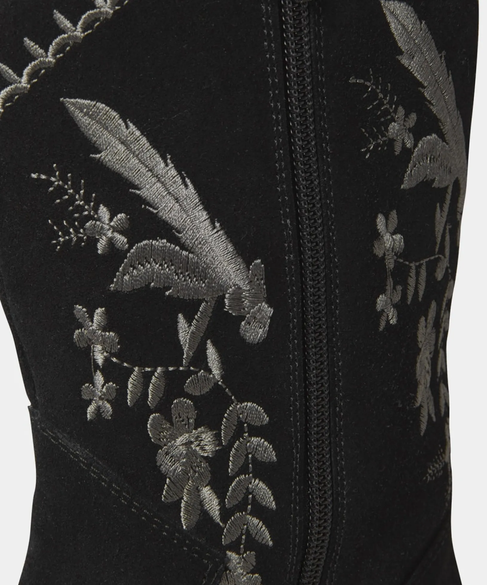 belvedere_embroidered_sue_4.webp Knee High Boots | Ankle Boots | Boots & Shoes | Sale Boots & Shoes | Top Picks | Top Picks | Women's | Women's Joe Browns Belvedere Embroidered Suede Boots Black