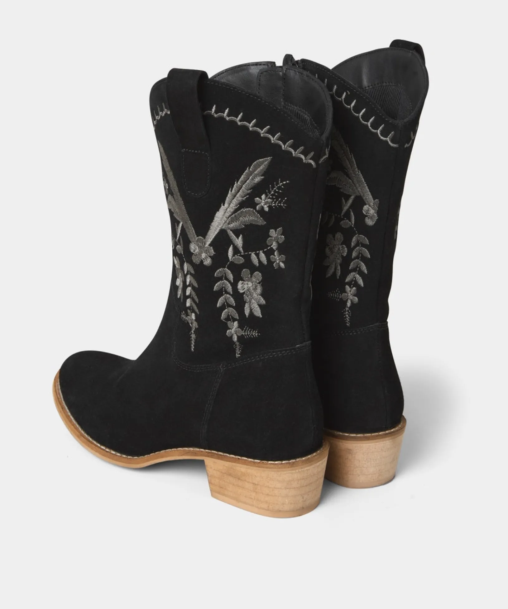 belvedere_embroidered_sue_5.webp Knee High Boots | Ankle Boots | Boots & Shoes | Sale Boots & Shoes | Top Picks | Top Picks | Women's | Women's Joe Browns Belvedere Embroidered Suede Boots Black