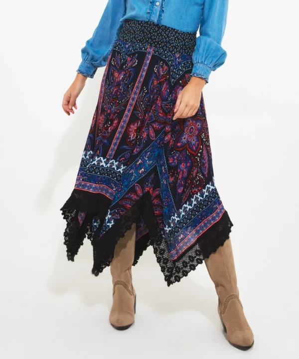 Shop Women's Collection | Skirts | Sale Skirts | Top Picks | Women's | Women's Joe Browns Boho Babe Hanky Hem Skirt Multi
