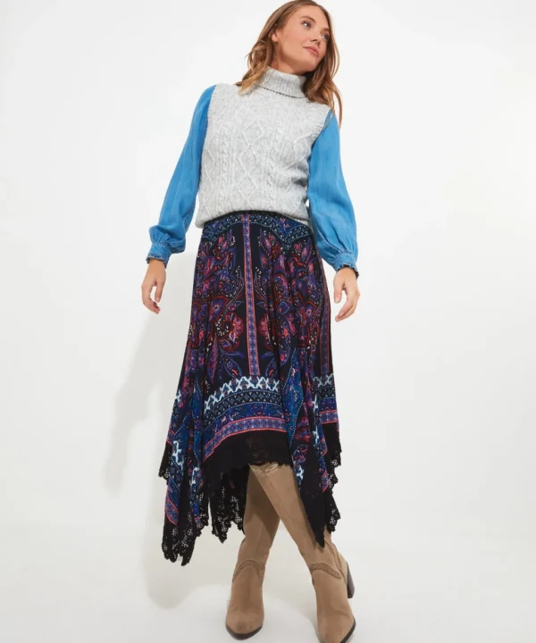Shop Women's Collection | Skirts | Sale Skirts | Top Picks | Women's | Women's Joe Browns Boho Babe Hanky Hem Skirt Multi