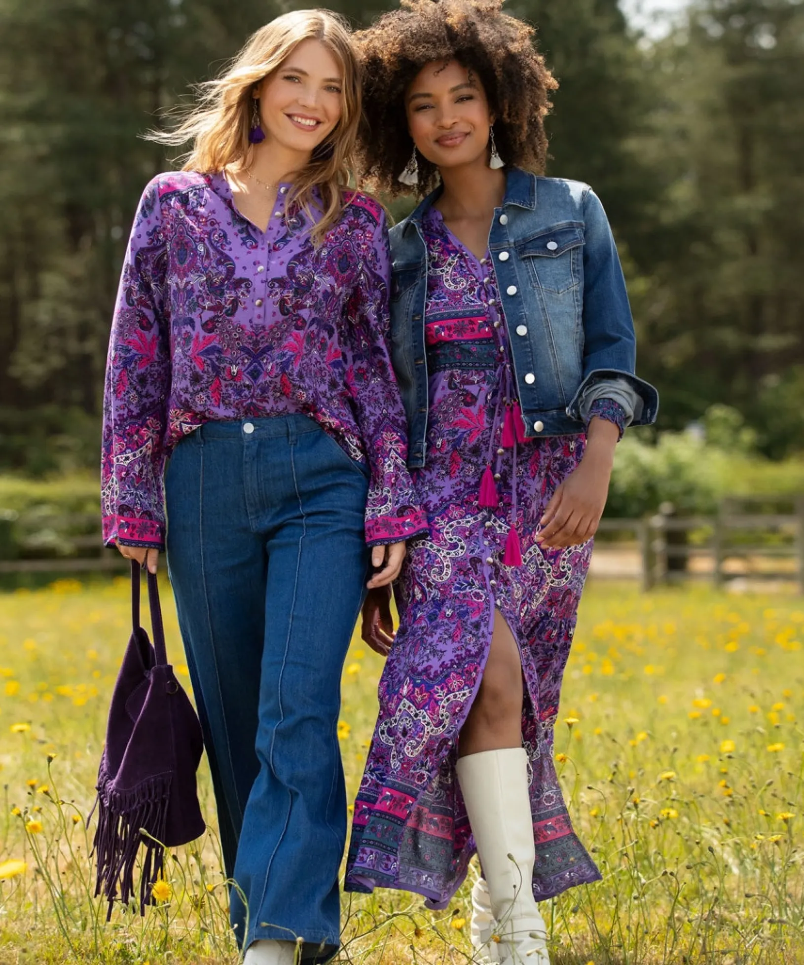 boho_babe_top_7.webp Tops, Tunics & Blouses | Sale Tops, Tunics & Blouses | Women's | Women's Joe Browns Boho Babe Top Purple