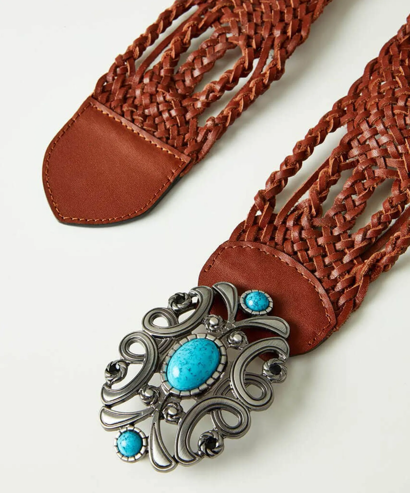 boho_jewel_buckle_leather_1.webp Sale Accessories & Jewellery | Women's Joe Browns Boho Jewel Buckle Leather Belt Tan / Black
