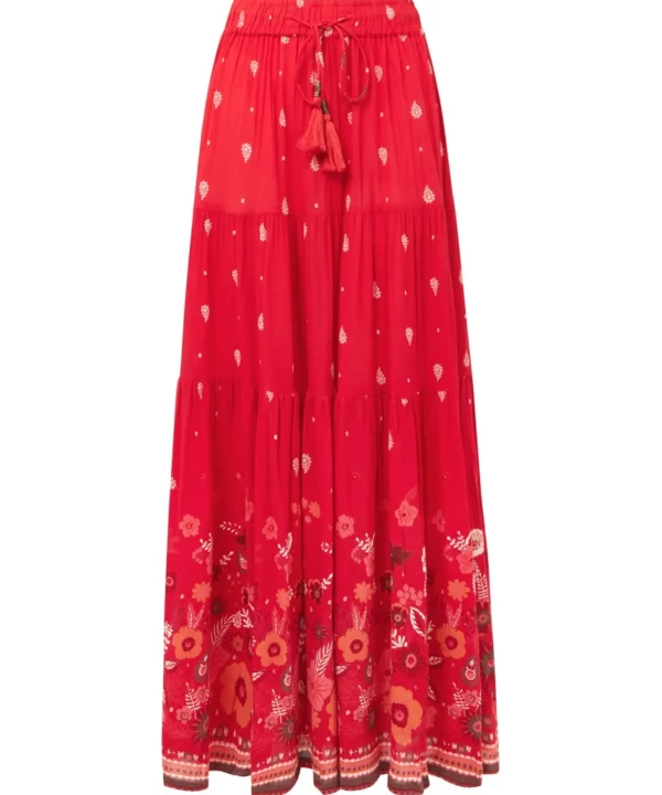 Skirts | Sale Skirts | Women's | Women's Joe Browns Border Print Skirt Red