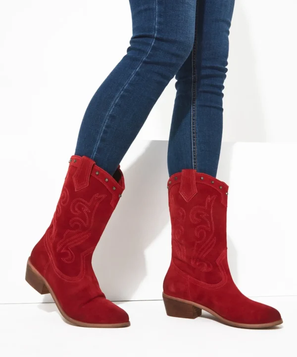 Knee High Boots | Ankle Boots | Boots & Shoes | Sale Boots & Shoes | Top Picks | Top Picks | Women's | Women's Joe Browns Bourbon Street Suede Boots Red