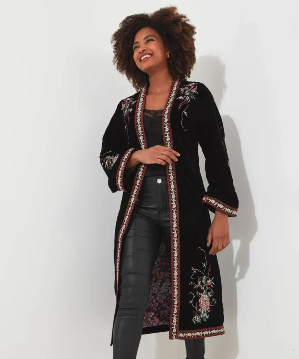 Shop Women's Collection | Occasion Outfits | Gifts | Coats & Jackets | Top Picks | Top Picks | Women's | Women's Joe Browns Boutique Embroidered Kimono Black