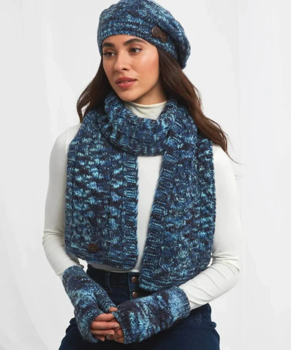 Sale Gifts | Sale Accessories & Jewellery | Women's | Women's Joe Browns Breezy Day Space Dye Mitts Blue Multi
