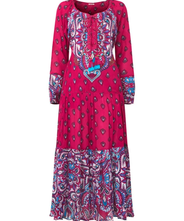 Shop Women's Collection | Vintage & Retro Dresses | Maxi Dresses | Boho Dresses | Party Dresses | Occasion Outfits | Petite | Dresses | Sale Dresses | Top Picks | Top Picks | Top Picks | Top Picks | Top Picks | Top Picks | Women's | Women's | Women's Joe Browns Brilliantly Boho Beaded Dress Pink