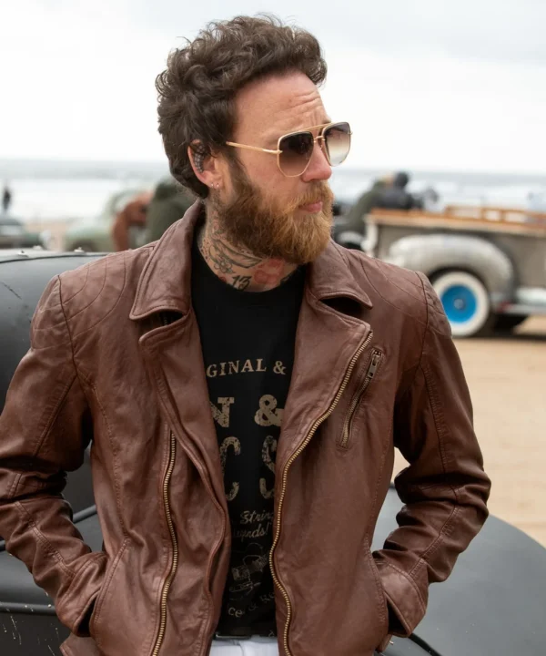 Shop Men's Collection | Leather Jackets | Top Picks | Men，s Joe Browns Burner Leather Jacket Tan