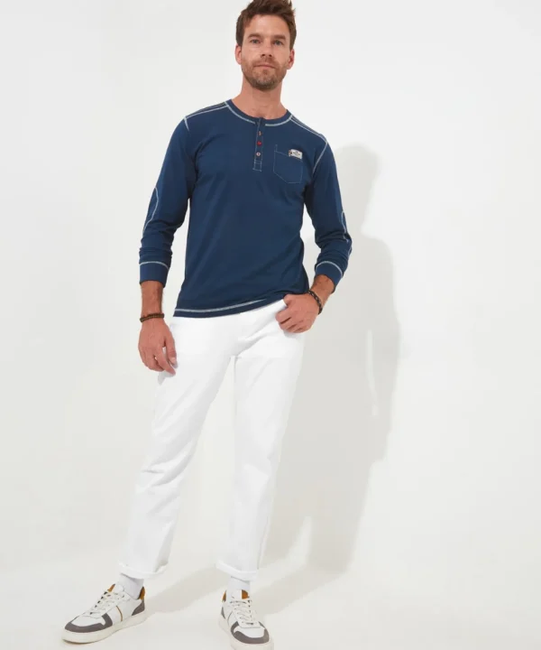 Shop Men's Collection | Henley Tops | Layering Essentials | Tops & T-Shirts | Sale Tops & T-Shirts | Top Picks | Men，s | Men，s | Men，s | Men，s Joe Browns Buster Henley Navy