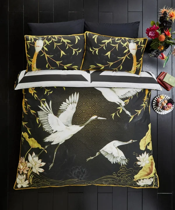 Bedroom | Rebel Residence | Floral Décor | Nature Décor | Animal Décor | Bedding | Home | Home | Home | Home | Home | Home Joe Browns Candescent Cranes Reversible Bed Set Black