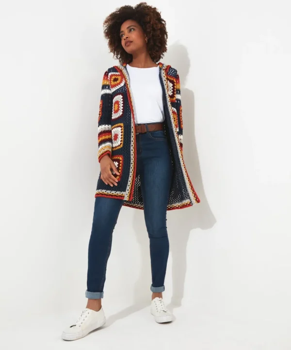 Shop Women's Collection | Cardigans & Coatigans | Sale Knitwear & Jumpers | Top Picks | Top Picks | Women's Joe Browns Captivating Crochet Cardigan Blue