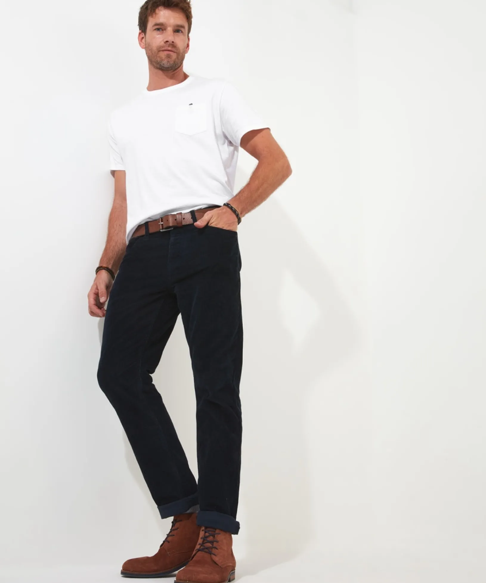 carefree_cord_trousers_0.webp Shop Men's Collection | Men's Partywear | Jeans & Trousers | Top Picks | Top Picks | Men,s Joe Browns Carefree Cord Trousers Navy