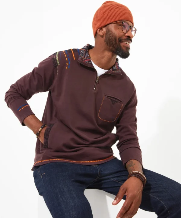 Shop Men's Collection | Hoodies & Sweatshirts | Layering Essentials | Tops & T-Shirts | Top Picks | Men，s | Men，s | Men，s Joe Browns Carefree Funnel Purple