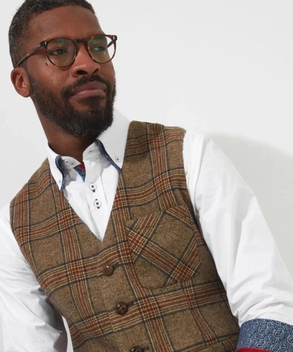 Waistcoats | Coats & Jackets | Sale Waistcoats | Men,s | Men,s | Men,s Joe Browns Charming Check Waistcoat Brown/Red / Green