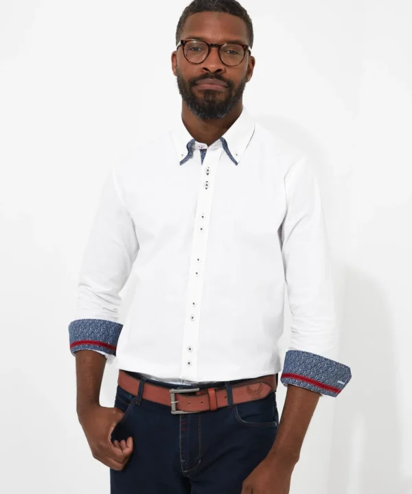 Shop Men's Collection | Work Shirts | Men's Tailoring | Shirts | Sale Shirts | Top Picks | Top Picks | Top Picks | Men，s | Men，s Joe Browns Charming Double Collar Shirt White