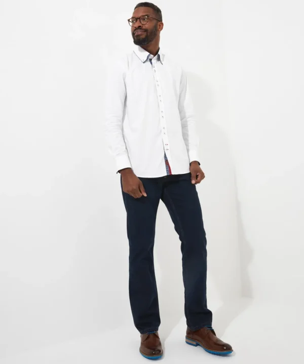 Shop Men's Collection | Work Shirts | Men's Tailoring | Shirts | Sale Shirts | Top Picks | Top Picks | Top Picks | Men，s | Men，s Joe Browns Charming Double Collar Shirt White