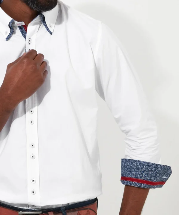 Shop Men's Collection | Work Shirts | Men's Tailoring | Shirts | Sale Shirts | Top Picks | Top Picks | Top Picks | Men，s | Men，s Joe Browns Charming Double Collar Shirt White