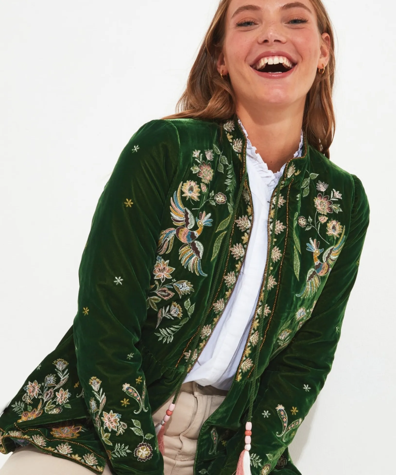 charming_embroidered_bout_0.webp Shop Women's Collection | Coats & Jackets | Shop Blazers | Sale Coats & Jacket | Top Picks | Women's | Women's | Women's Joe Browns Charming Embroidered Boutique Jacket Green
