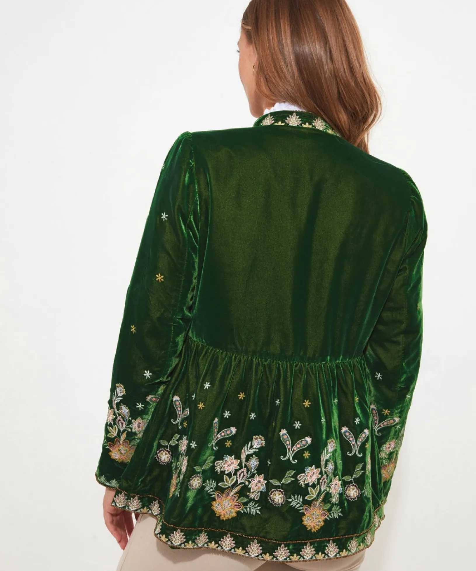 charming_embroidered_bout_4.webp Shop Women's Collection | Coats & Jackets | Shop Blazers | Sale Coats & Jacket | Top Picks | Women's | Women's | Women's Joe Browns Charming Embroidered Boutique Jacket Green
