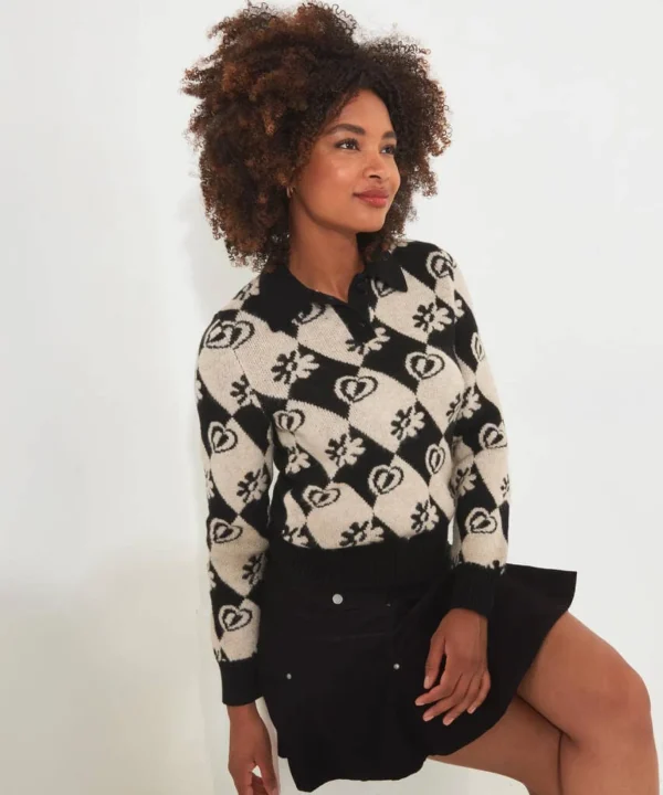 Cardigans & Coatigans | Top Picks Joe Browns Check Mate Collared Jumper Mono