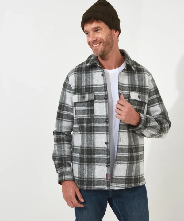 Shop Men's Collection | Layering Essentials | Shirts | Sale Shirts | Top Picks | Men，s | Men，s | Men，s Joe Browns Checked Out Shacket Green