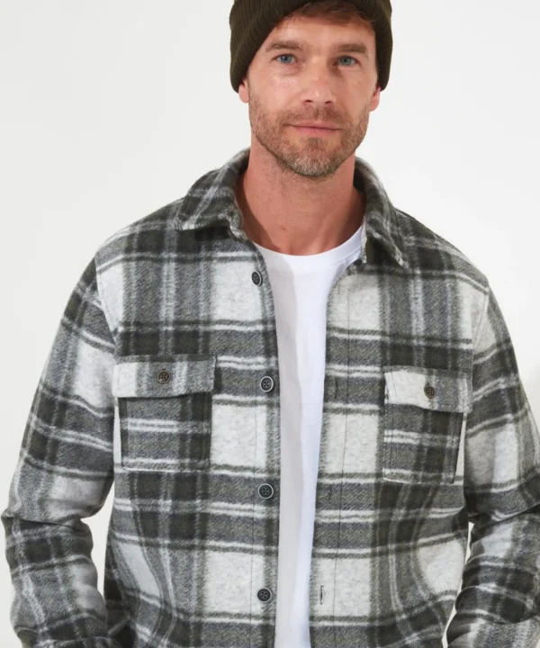 Shop Men's Collection | Layering Essentials | Shirts | Sale Shirts | Top Picks | Men,s | Men,s | Men,s Joe Browns Checked Out Shacket Green