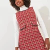 Shop Women's Collection | Vintage & Retro Dresses | Velvet & Devor茅 Dresses | Dresses | Top Picks | Top Picks | Top Picks | Women's Joe Browns Chic Check Dress Red