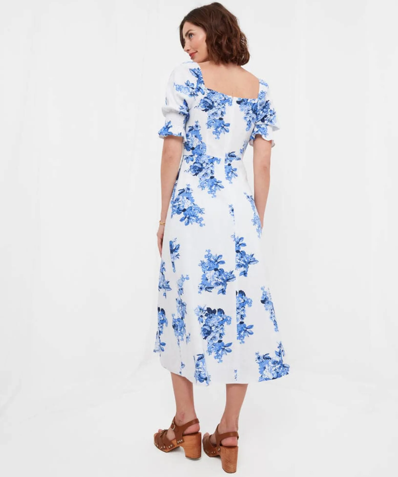 clarissa_linen_blend_flor_3.webp Sale Dresses | Women's Joe Browns Clarissa Linen Blend Floral Dress Multi