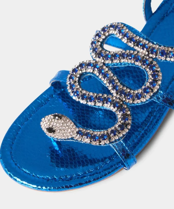 Sale Boots & Shoes | Women's Joe Browns Cleo Diamante Snake Sandals Blue Multi