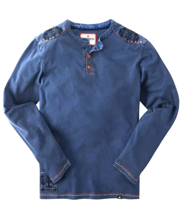 Shop Men's Collection | Henley Tops | Layering Essentials | Tops & T-Shirts | Sale Tops & T-Shirts | Top Picks | Men，s | Men，s | Men，s | Men，s Joe Browns Cool And Customised Henley Blue