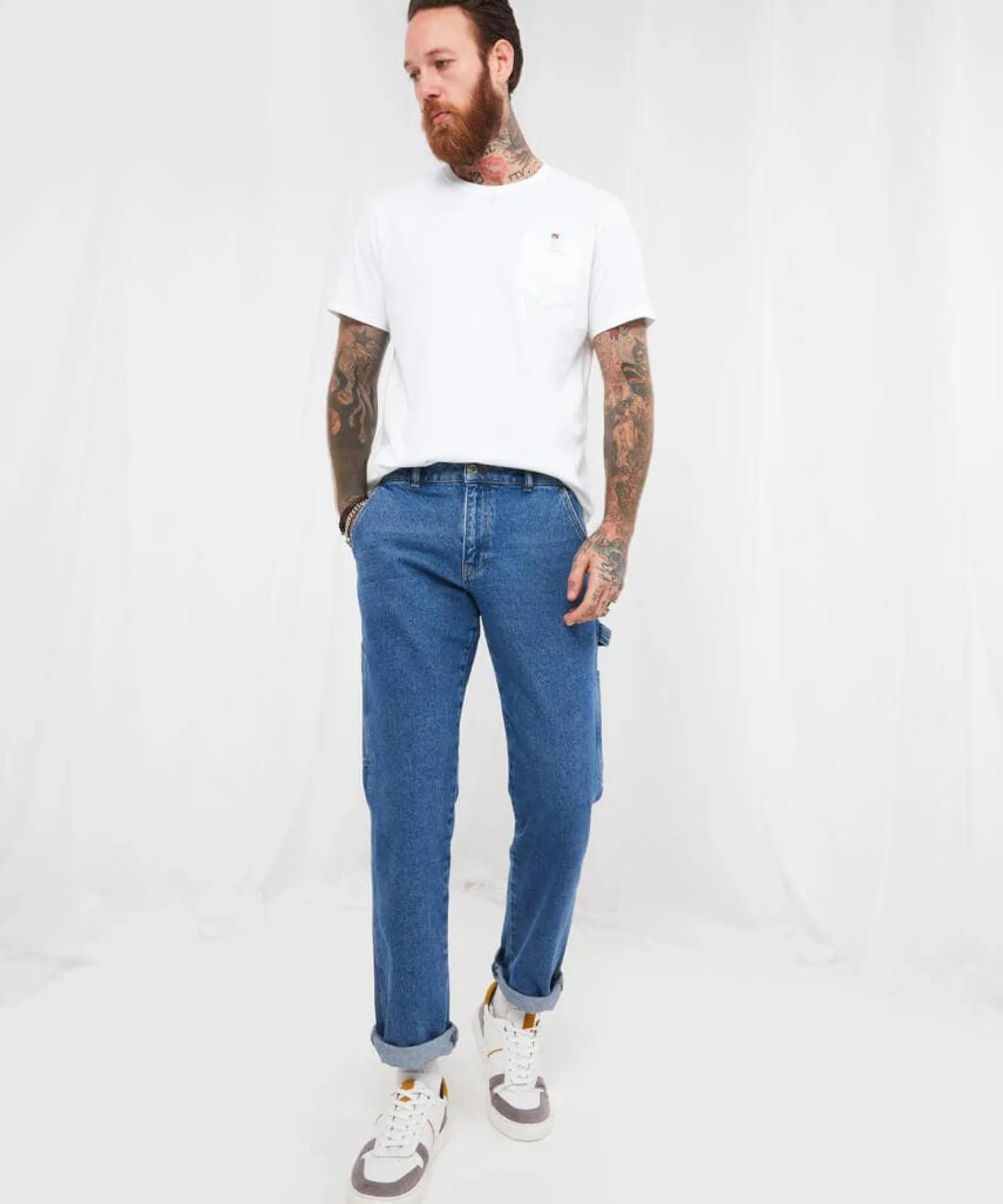 cool_carpenter_jeans_2.webp Shop Men's Collection | Jeans & Trousers | Denim Styles | Top Picks | Men,s | Men,s Joe Browns Cool Carpenter Jeans Mid Wash