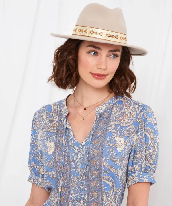 Sale Accessories & Jewellery | Women's Joe Browns Cool Coasts Wool Fedora Stone Multi