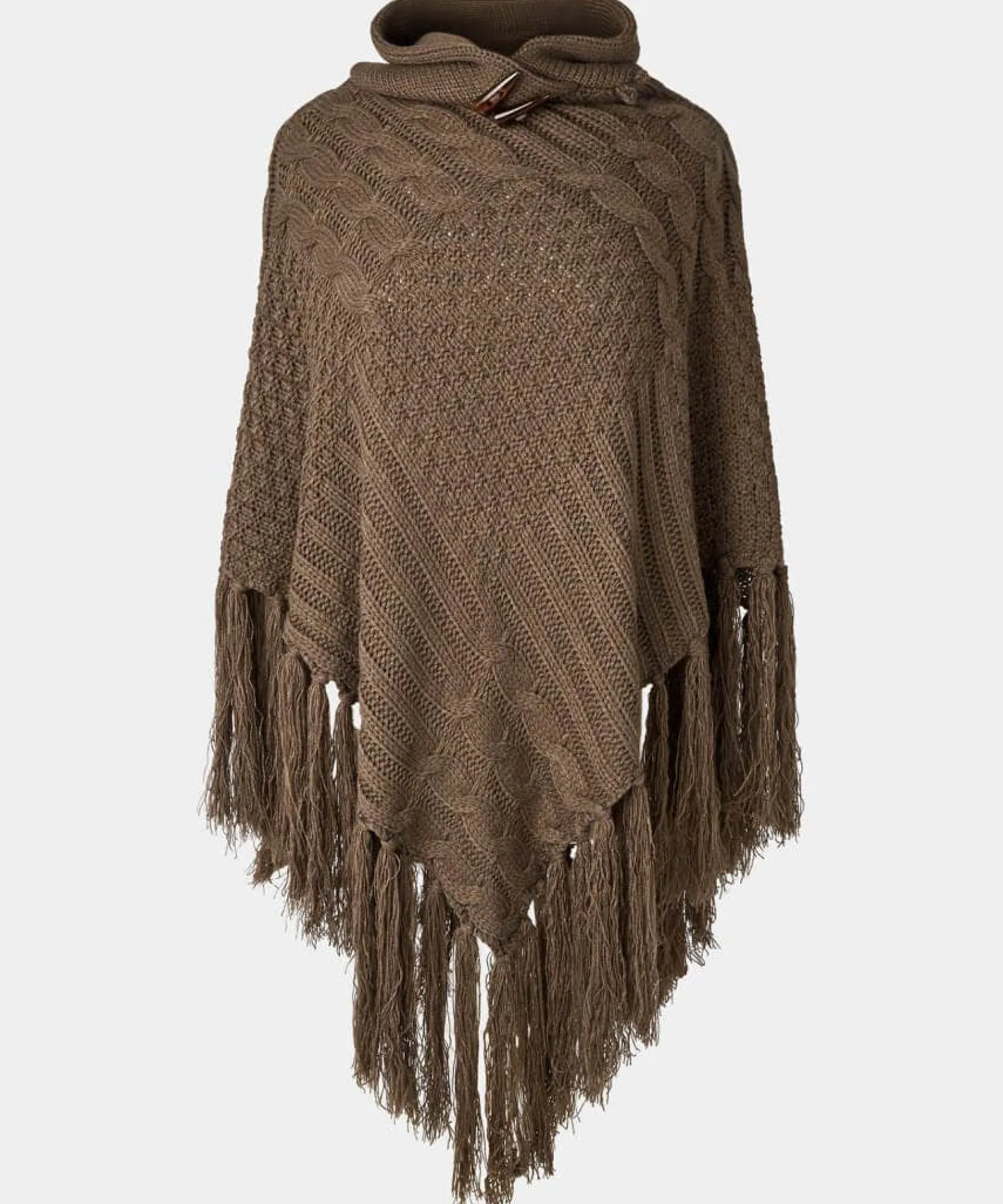 cosy_and_chic_chunky_ponc_0.webp Sale Accessories & Jewellery | Women's Joe Browns Cosy And Chic Chunky Poncho Chocolate